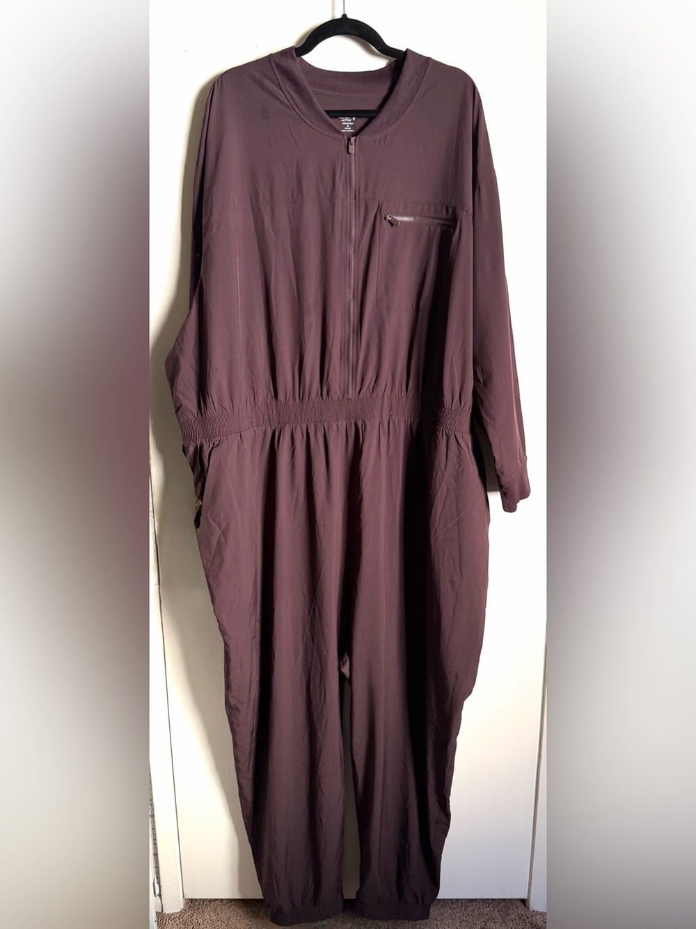 Old Navy Plum Long-Sleeve Jumpsuit 4X-5X